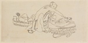 Fiskförsäljare av Katsushika Hokusai