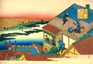 Från serien Hundred Poems by One Hundred Poets: Lady Ise, c1830. av Katsushika Hokusai