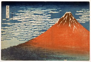 Fuji; Berg i klart väder; 1831; från serien 
