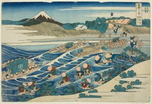 Fuji från kanaya sound te city degree (urban grad kanaya no fuji), från te serie s t rty x view ws of Mt. Fuji av Katsushika Hokusai