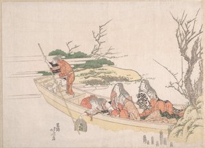 Insamling av tång av Katsushika Hokusai