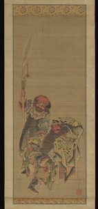 Guan Yu, den kinesiska krigsguden av Katsushika Hokusai