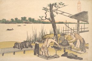 Ett annat fönster, va? 1801-4. av Katsushika Hokusai