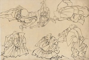 Kabuki-skådespelare, sent 1700-tidigt 1800-tal. av Katsushika Hokusai