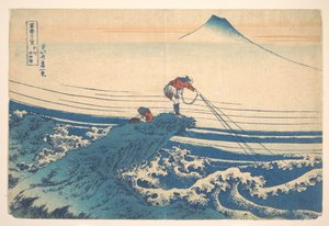 Kajikazawa i provinsen Kai (Kōshū Kajikazawa), ur serien ”De trettiosex vyerna av berget Fuji” (Fugaku sanjūrokkei) av Katsushika Hokusai