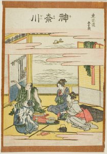 Kanagawa, från serien "Fifty-three Stations of the Tokaido (Tokaido gojusan tsugi)" av Katsushika Hokusai