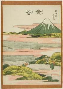 Kanaya, från serien "Fifty-three Stations of the Tokaido (Tokaido gojusan tsugi)" av Katsushika Hokusai