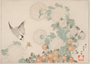 lyssna på att skriva till snickarbi av Katsushika Hokusai