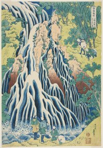 Kirifuri Falls (Kirifuri no taki), från serien Tour of the Waterfalls in Various Provinces (Shokoku taki meguri) av Katsushika Hokusai