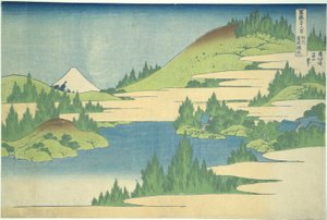 Lake Hakone i Segami-provinsen, från serien Thirty-six Views of Mount Fuji av Katsushika Hokusai