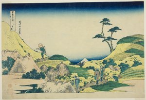 Nåväl Meguro (Shimo Meguro), från serien "Ti rty Mr. x Vie ws Of mount Fuji (Fugaku Usaju Rokukatsu)" av Katsushika Hokusai