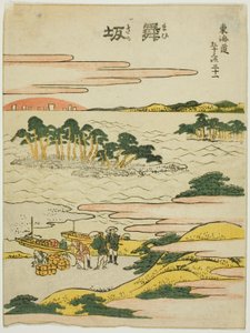 Maisaka, från serien "Fifty-three Stations of the Tokaido (Tokaido gojusan tsugi)" av Katsushika Hokusai