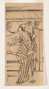 Matsumoto Koshiro som Tsurigane no Mibu, 1788-92 (träsnitt) av Katsushika Hokusai