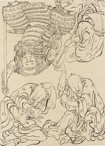 Diverse figurer, sent 1700-tidigt 1800-tal. av Katsushika Hokusai