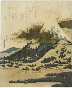 Mount Fuji från Lake Ashi i Hakone av Katsushika Hokusai