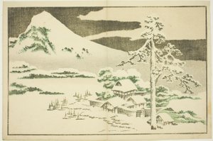 Mount Fuji in Winter, från The Picture Book of Realistic Paintings of Hokusai (Hokusai shashin gafu) av Katsushika Hokusai