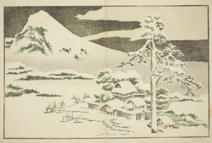 Mount Fuji in Winter, från The Picture Book of Realistic Paintings of Hokusai av Katsushika Hokusai