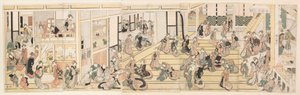 Nyårsdagen på bordellen Ōgiya i Yoshiwara av Katsushika Hokusai