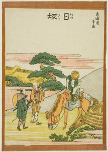 Nissaka, från serien "Fifty-three Stations of the Tokaido (Tokaido gojusan tsugi)" av Katsushika Hokusai