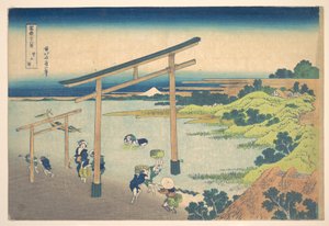 Noboto-bukten (Noboto no ura), ur serien ”De trettiosex vyerna av berget Fuji” (Fugaku sanjūrokkei) av Katsushika Hokusai