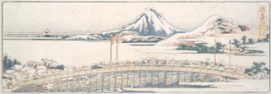 Okazaki, från serien Fifty-three Posts of Spring Pleasures av Katsushika Hokusai