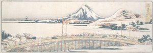 Okazaki, ur serien ”Femtio tre vyer av vårens njutningar” av Katsushika Hokusai
