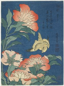 Pioner och Kanarieöarna, ca. 1833 av Katsushika Hokusai