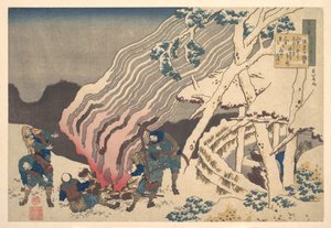 Dikt av Minamoto no Muneyuki Ason, ur samlingen ”Hundra dikter förklarade av amman” (Hyakunin isshu uba ga etoki) av Katsushika Hokusai