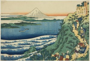 Poe m av Yamabe no Akahito, från serien av Katsushika Hokusai