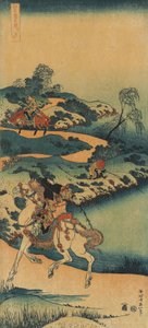 Tryck från serien "A True Mirror of Chinese and Japanese Poems av Katsushika Hokusai