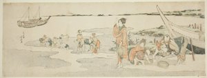 Insamling av skaldjur av Katsushika Hokusai