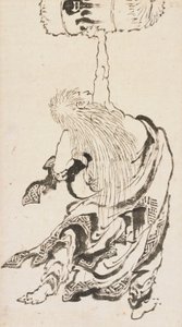 En oskuld, en sakefamilj, Edo-period, eller? 1840-talet. av Katsushika Hokusai