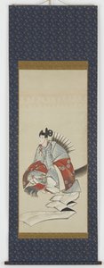 Six Immortals of Poetry: Ariwara no Narihara, c.1806-08 (bläck och färg på papper) av Katsushika Hokusai
