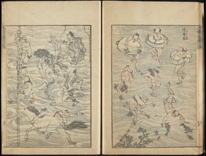 Skissbok, 1816 (trätryck) av Katsushika Hokusai