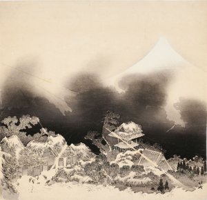 Storm i bergen av Katsushika Hokusai