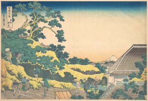Surugadai i Edo (Tōto Sundai), ur serien ”De trettiosex vyerna av berget Fuji” (Fugaku sanjūrokkei) av Katsushika Hokusai