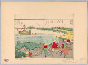Takanawa-ingången till Tokaido (Takanawa no chidori) av Katsushika Hokusai