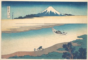 Floden Tama i provinsen Musashi (Bushū Tamagawa), ur serien ”De trettiosex vyerna av berget Fuji” (Fugaku sanjūrokkei) av Katsushika Hokusai