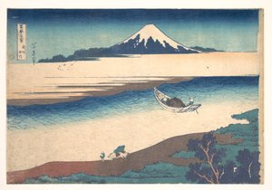 Floden Tama i provinsen Musashi (Bushū Tamagawa), ur serien ”De trettiosex vyerna av berget Fuji” (Fugaku sanjūrokkei) av Katsushika Hokusai