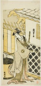 Skådespelaren Segawa Kikunojo III som en kvinna i en samurajfamilj av Katsushika Hokusai