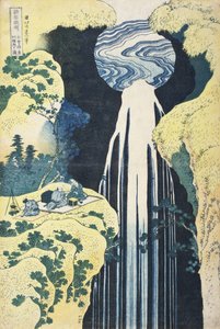 Amida-fallen i de yttersta delarna av Kisokaidō-vägen av Katsushika Hokusai