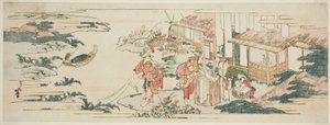 Juvelfloden Chofu, en av de sex juvelfloderna (Mu Tamagawa) av Katsushika Hokusai