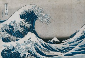 Den stora vågen utanför Kanagawa, från serien "36 Views of Mt.Fuji" av Katsushika Hokusai