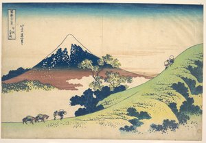 Inume-passet i Kai-provinsen (Kōshū Inume tōge), ur serien ”De trettiosex vyerna av berget Fuji” (Fugaku sanjūrokkei) av Katsushika Hokusai