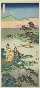 Te mini s hand r take (Take no otodo), från serien "Look at me rs of Japa sleep idea d chinese Poe MS (Poet singer Nii)" av Katsushika Hokusai