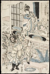 Kung Zhou av Kinas palats av Katsushika Hokusai