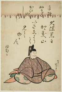 Poeten Otomo no Kuronushi, från serien Six Immortal Poets (Rokkasen) av Katsushika Hokusai