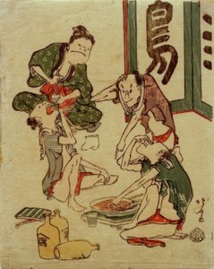 Dricksberusning av Katsushika Hokusai