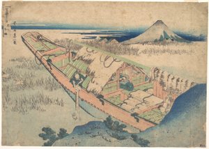 Ushibori i provinsen Hitachi (Jōshū Ushibori), ur serien ”De trettiosex vyerna av berget Fuji” (Fugaku sanjūrokkei) av Katsushika Hokusai