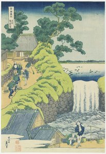 Vattenfall vid Aoigaoka i Edo, ca. 1833 av Katsushika Hokusai